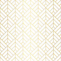 Fototapete Goldene abstrakte geometrische Muster Geometrisches Quadrate Muster nahtlos  © Annette