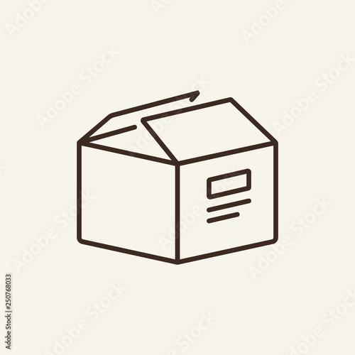 Big box line icon