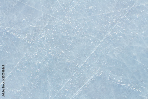 Ice hockey rink scratches surface abstract background.