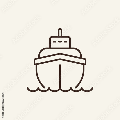 Ship line icon