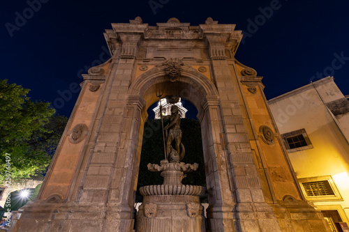 100 years old Neptune's fountain at queretaro's downtown photo