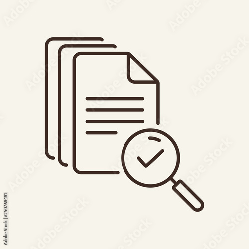 File search line icon