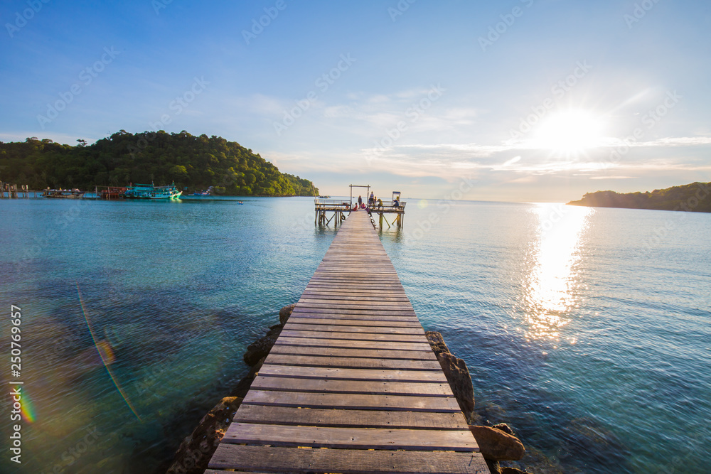 Naklejka premium Nature landcape sea shore background