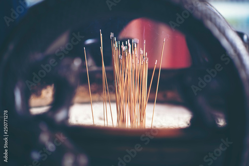 Incense that was lit in the...