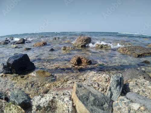 Rocks in the Sea, Jeddah Coastline, Saudi Arabia