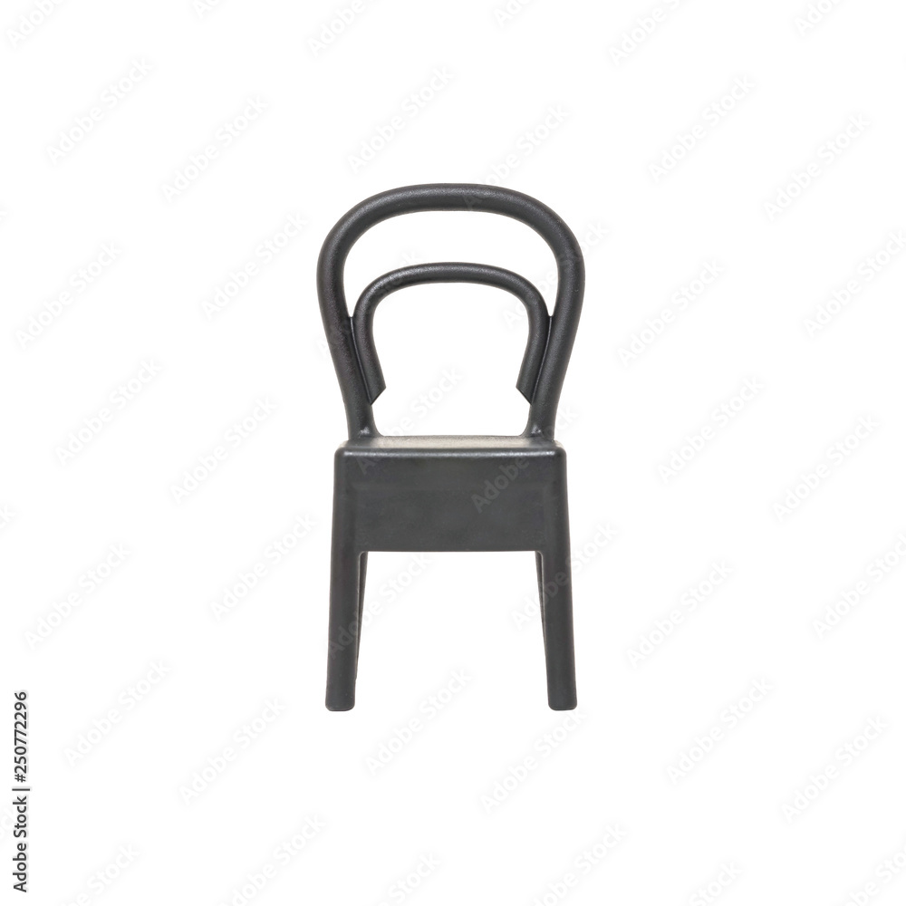 Closeup black chair isolated on white background Closeup black chair isolated on white background