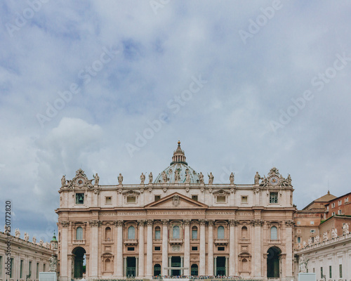 Facade of St. Peter's Basilica in Vantican City