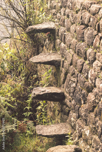 stone steps wall