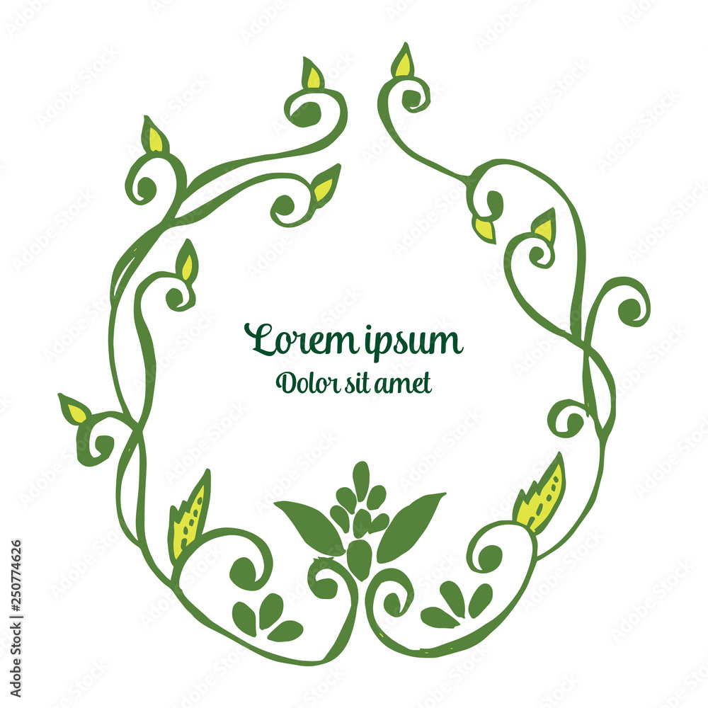 Vector illustration invitation lorem ipsum with frame flower hand drawn Vector illustration invitation lorem ipsum with frame flower hand drawn