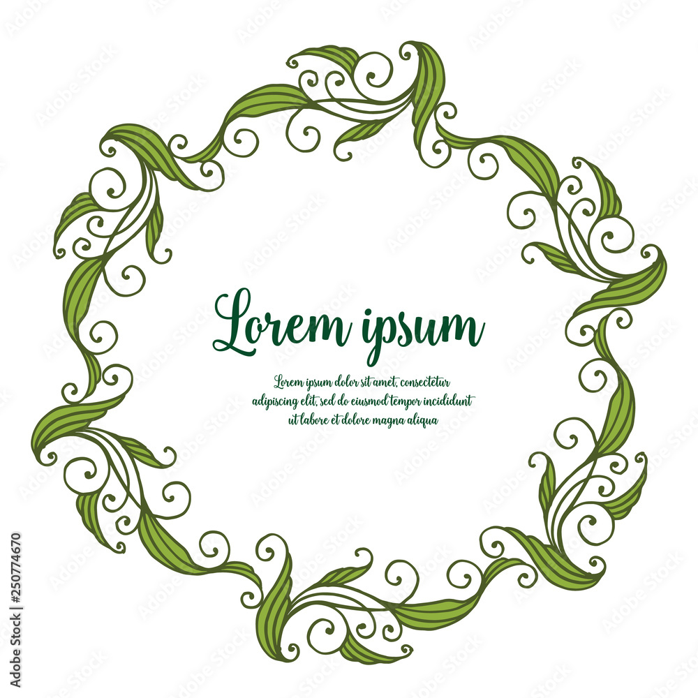 Vector illustration invitation lorem ipsum with frame flower hand drawn Vector illustration invitation lorem ipsum with frame flower hand drawn