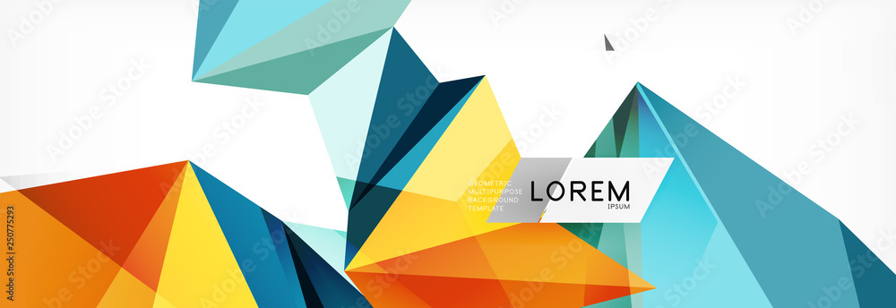 Mosaic triangular low poly style abstract geometric background. Polygonal vector. Abstract white bright technology design. Mosaic triangular low poly style abstract geometric background. Polygonal vector. Abstract white bright technology design.