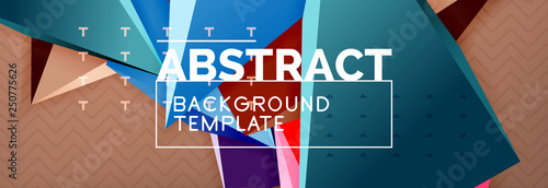 3d triangular shapes geometric background. Origami style pattern with triange shapes for decorative design. Poster design. Line design. Modern presentation template