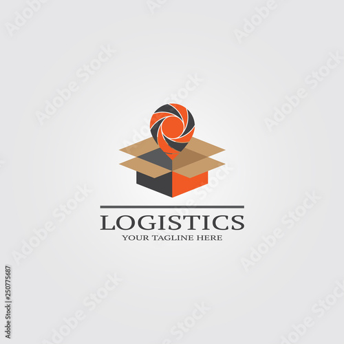 logistic Logo template, vector logo for business corporate, delivery of goods, element, illustration.