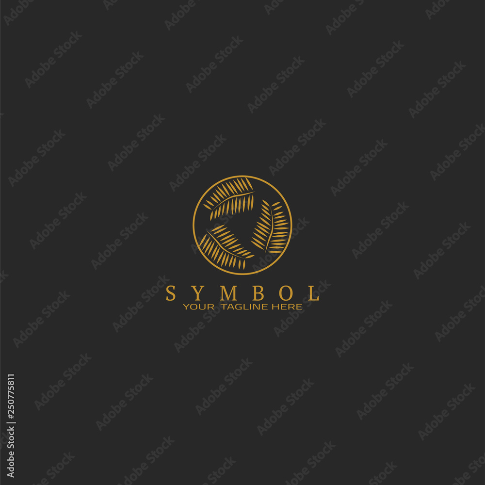 Naklejka premium Nature leaf flat icon for apps or website