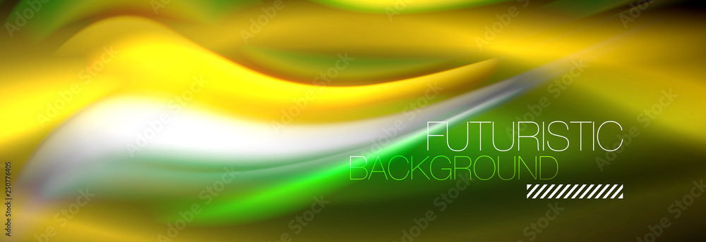 Fluid color neon wave lines background, neon liquid color futuristic paint template Fluid color neon wave lines background, neon liquid color futuristic paint template