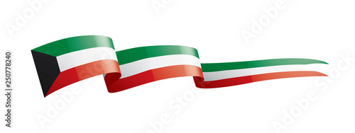 Kuwait flag, vector illustration on a white background