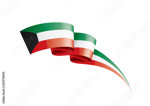 Kuwait flag, vector illustration on a white background