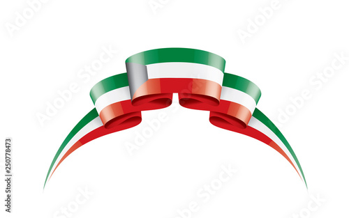 Kuwait flag, vector illustration on a white background