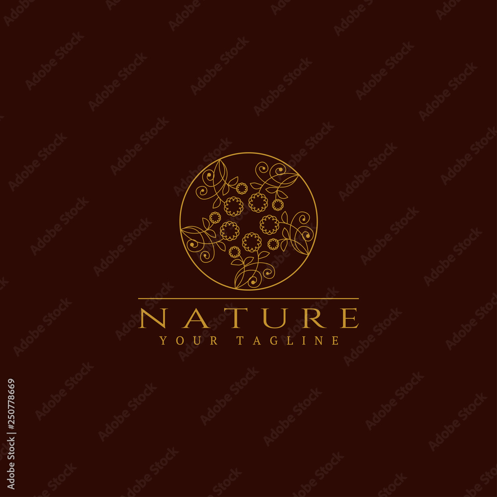 Obraz premium florist logo template, vector logo for business corporate, flowers, simple floral, element, illustration.