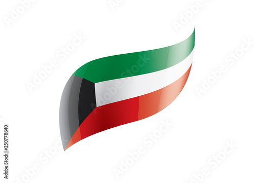 Kuwait flag, vector illustration on a white background