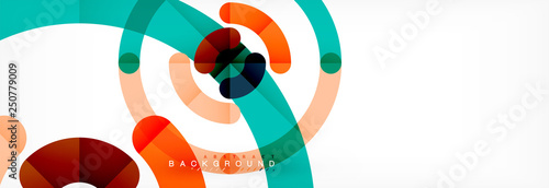 Line design circles abstract background