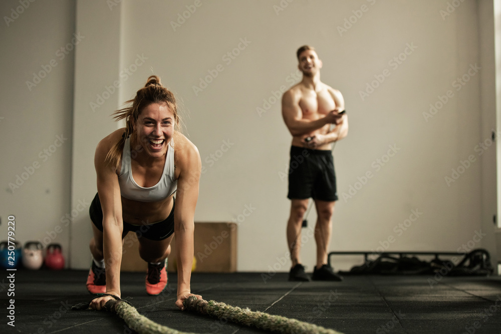 Fitness training at gym Fitness training at gym