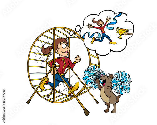 Hamster wheel Sophie running