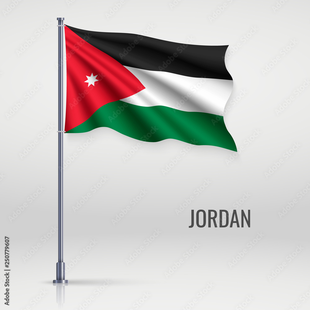 Obraz premium Waving flag on flagpole