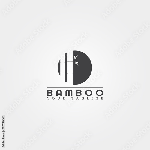 Bamboo logo template, creative vector design for business corporate,nature, elements, illustration.