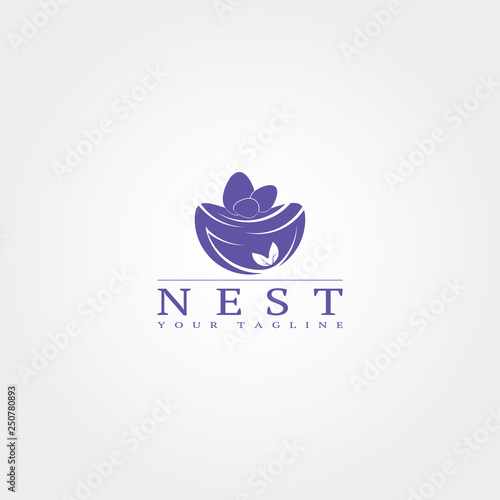 Wallpaper Mural Nest logo template, vector logo, element, illustration Torontodigital.ca