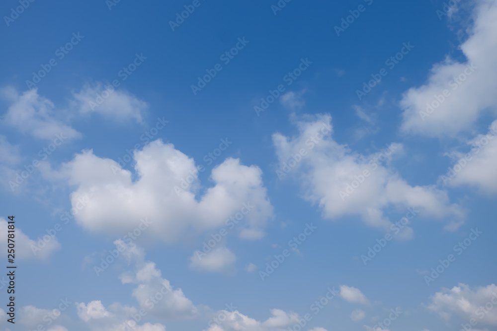 Beautiful white clouds with blue sky background, tiny clouds.