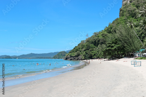 Beautiful tropical coast of Thailand overlooking the beach, azure  sea, Krabi, Ao Nang. © ss404045