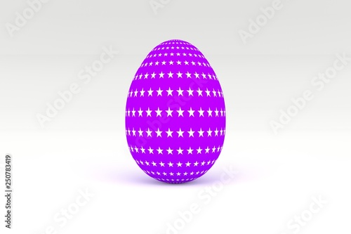 Colorful easter egg. 3d render illustration of Easter celebration.