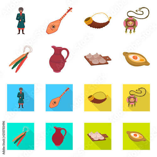 Vector design of culture and sightseeing logo. Collection of culture and originality vector icon for stock.