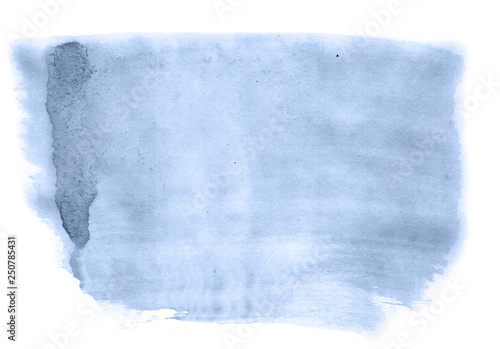 Abstract watercolor background hand-drawn on paper. Volumetric smoke elements. Navy blue color. For design, web, card, text, decoration, surfaces.
