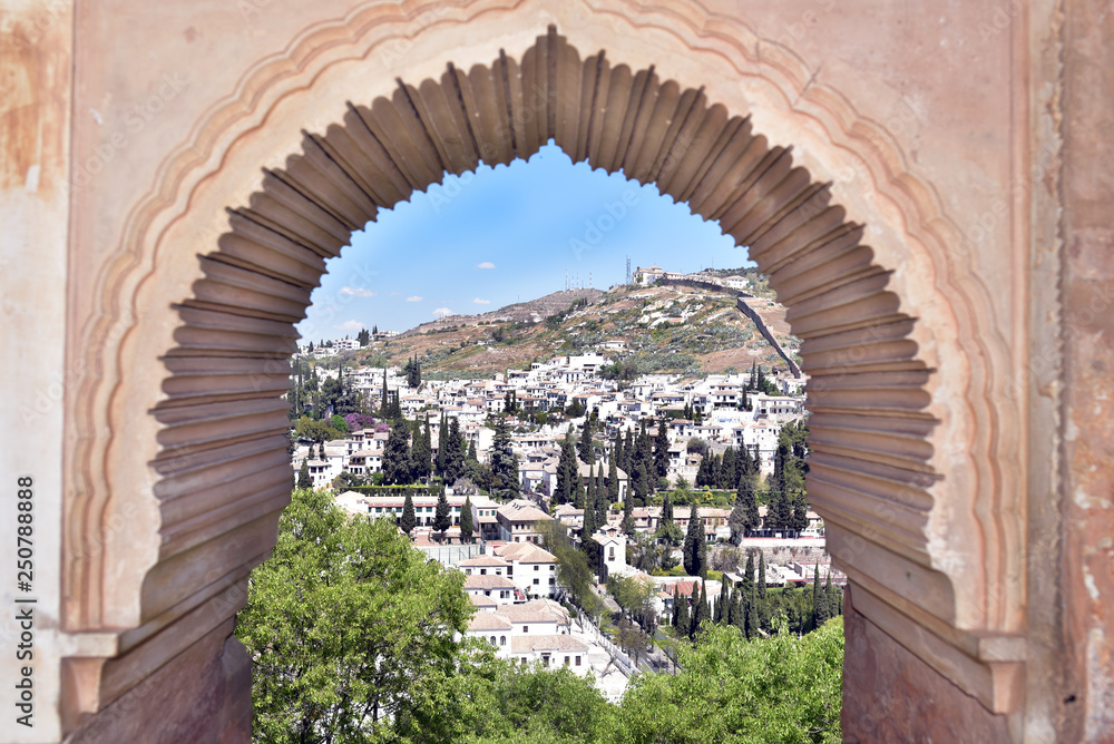 Fototapeta premium Albaycin district view from the Alhambra in Granada, Spain