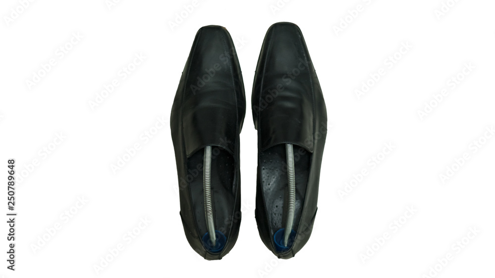 Black shoes that cut the background to create a white background. Black shoes that cut the background to create a white background.
