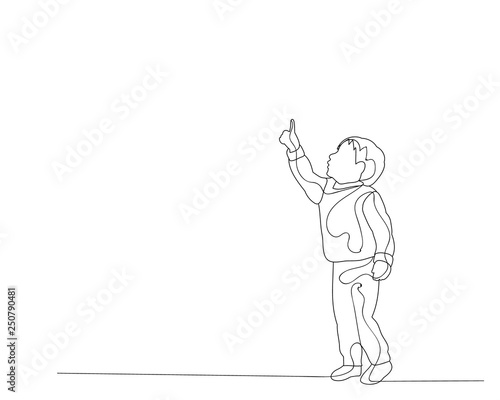 sketch boy shows lines
