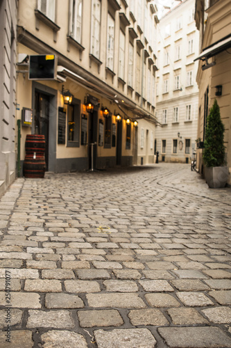 Small street in Wien, Austria