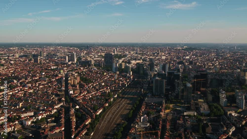 Aerial Belgium Brussels June 2018 Sunny Day 30mm 4K Inspire 2 Prores  Aerial video of Brussels Belgium downtown on a sunny day.