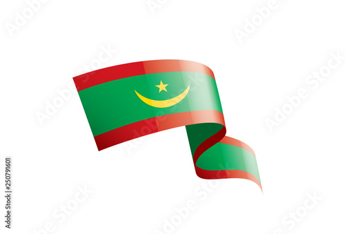 Mauritania flag, vector illustration on a white background photo