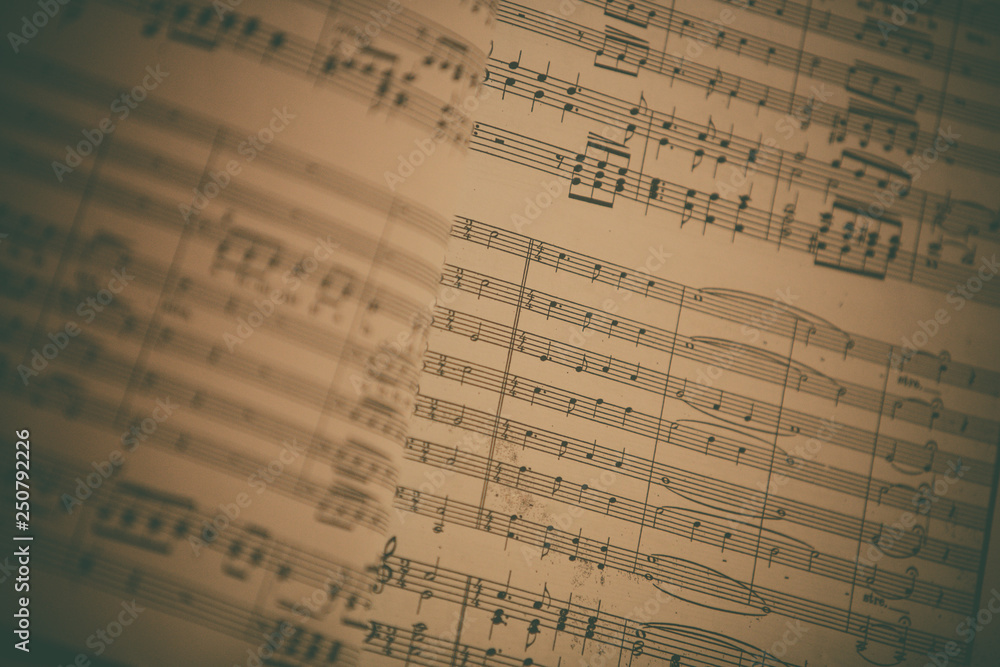 Fototapeta premium Music sheet with notes