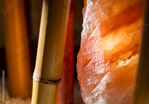 Himalayan pink salt lamp.