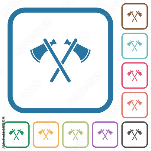 Two tomahawks simple icons