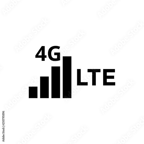 4g lte icon design template vector isolated