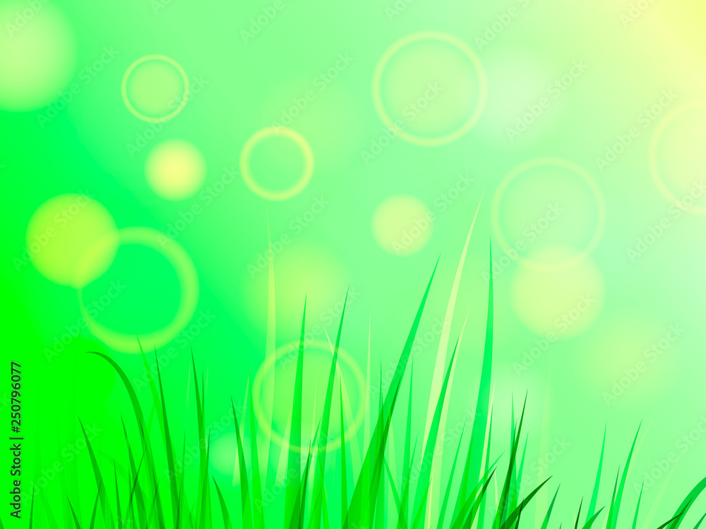 Summer or spring glade with green grass. Space for text. Vector illustration Summer or spring glade with green grass. Space for text. Vector illustration