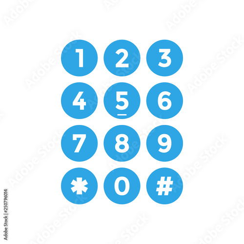 Keypad icon design template vector isolated