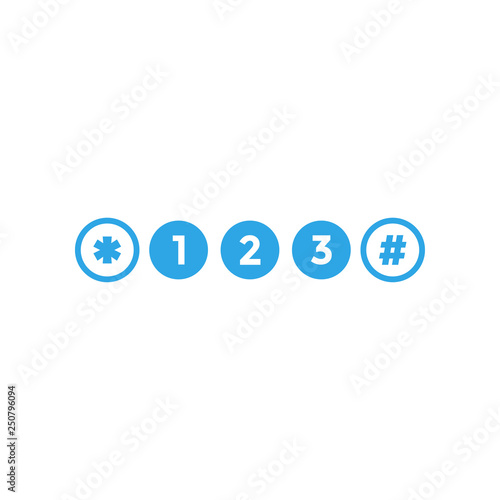 Cellular keypad icon design template vector isolated