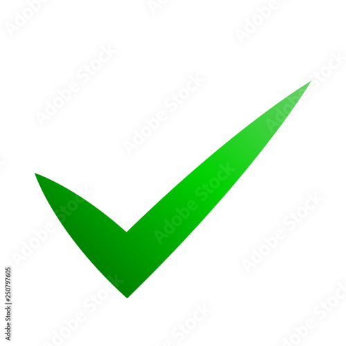 Check marks - green gradient tick icon - vector
