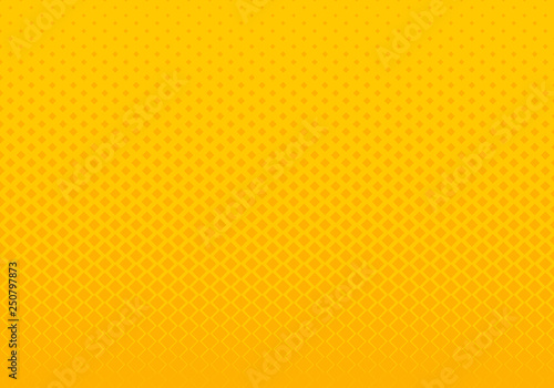 Abstract gradient yellow squares pattern halftone horizontal background pop art style. You can use for Design elements presentation  banner web  brochure  poster  leaflet  flyer  etc